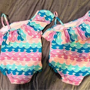 Ruffle Butts Pastel Mermaid Swimsuit 18-24 Months